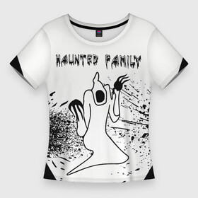 Женская футболка 3D Slim с принтом KIZARU: HAUNTED FAMILY. в Кировске,  |  | born to trap | haunted family | kizaru | rep | кизару | музыка | олег нечипоренко | репер | рэп | хантед фэмили
