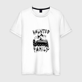Мужская футболка хлопок с принтом Haunted Family в Кировске, 100% хлопок | прямой крой, круглый вырез горловины, длина до линии бедер, слегка спущенное плечо. | haunted family | kizaru | исполнитель | кизару | музыка | репер | рэп | хип хоп
