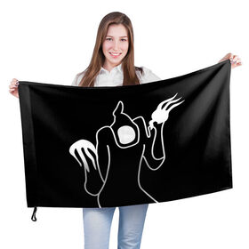 Флаг 3D с принтом Haunted Family в Кировске, 100% полиэстер | плотность ткани — 95 г/м2, размер — 67 х 109 см. Принт наносится с одной стороны | haunted family | kizaru | rap | кизару | рэп | хип хоп