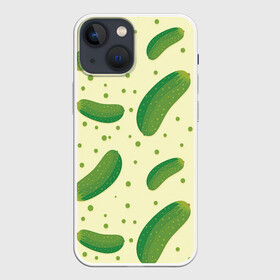 Чехол для iPhone 13 mini с принтом Огурчики в Кировске,  |  | арт | еда | лето | овощ | овощи | огурец | огурцы | огурчик | огурчики | рисунок