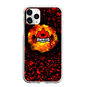 Чехол для iPhone 11 Pro Max матовый с принтом Haunted Family в Кировске, Силикон |  | blot | dark | explosion | haunted family | haunted family lettering | haunted family print | red | red blots | red spots | взрыв | клякса | красные кляксы | красные пятна | красный | надпись haunted family | принт haunted family