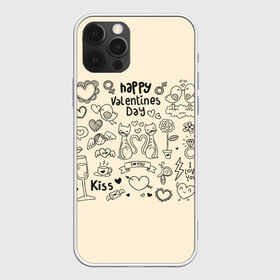 Чехол для iPhone 12 Pro Max с принтом Happy Valentines day в Кировске, Силикон |  | angel | arrow | birds | butterfly | coffee | couple | diamond | flower | heart | kiss | letter | ring | valentine | ангел | бабочка | бриллиант | валентинка | кольцо | кофе | парочка | письмо | поцелуй | птицы | сердце | стрела | цветок