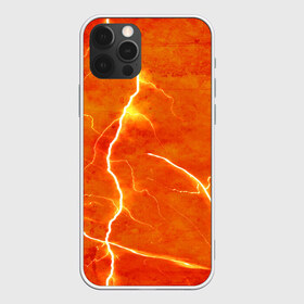 Чехол для iPhone 12 Pro Max с принтом Молния в Кировске, Силикон |  | Тематика изображения на принте: гроза | гром | молния | оранжевый | разряд молнии | свет