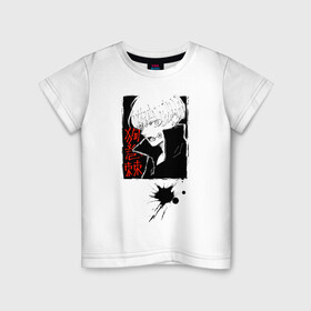 Детская футболка хлопок с принтом Магическая битва в Кировске, 100% хлопок | круглый вырез горловины, полуприлегающий силуэт, длина до линии бедер | Тематика изображения на принте: jujutsu kaisen | аниме | магическая битва | манга