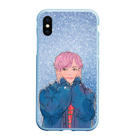 Чехол для iPhone XS Max матовый с принтом JIMIN SPRING DAY в Кировске, Силикон | Область печати: задняя сторона чехла, без боковых панелей | bt21 | bts | hoseok | jhope | jimin | jin | jungkook | namjoon | rm | taehyung | v | бантан | бт21 | бтс | весна | ви | голубая | джей хоуп | джин | зима | намджун | новый год | рм | снег | снежинки | спринг дэй | тэхен | хосок | чимин | чонгук 