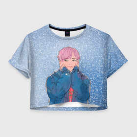 Женская футболка Crop-top 3D с принтом JIMIN SPRING DAY в Кировске, 100% полиэстер | круглая горловина, длина футболки до линии талии, рукава с отворотами | bt21 | bts | hoseok | jhope | jimin | jin | jungkook | namjoon | rm | taehyung | v | бантан | бт21 | бтс | весна | ви | голубая | джей хоуп | джин | зима | намджун | новый год | рм | снег | снежинки | спринг дэй | тэхен | хосок | чимин | чонгук 