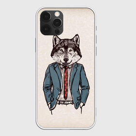 Чехол для iPhone 12 Pro Max с принтом ХИПСТЕР ВОЛК в Кировске, Силикон |  | alter ego | always be yourself | be positive | big | fashion | fashion man | hipster | wolf | wolfs | волк | галстук | животные | пиджак | собака | хипстер | я есть стиль