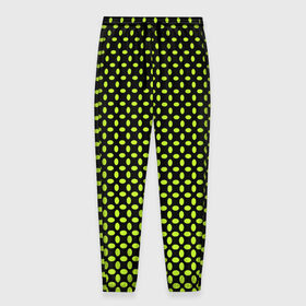 Мужские брюки 3D с принтом Зеленая клетка в Кировске, 100% полиэстер | манжеты по низу, эластичный пояс регулируется шнурком, по бокам два кармана без застежек, внутренняя часть кармана из мелкой сетки | 