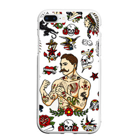 Чехол для iPhone 7Plus/8 Plus матовый с принтом HIPSTER TATTOO в Кировске, Силикон | Область печати: задняя сторона чехла, без боковых панелей | Тематика изображения на принте: hipsters | tattoo | девушка в тату | птицы | тату | усы | хипстер | хипстеры | черепа и розы | черепа и цветы | чёрная пантера | чувак | это борода. | я есть стиль