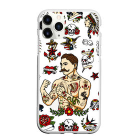 Чехол для iPhone 11 Pro матовый с принтом HIPSTER TATTOO в Кировске, Силикон |  | hipsters | tattoo | девушка в тату | птицы | тату | усы | хипстер | хипстеры | черепа и розы | черепа и цветы | чёрная пантера | чувак | это борода. | я есть стиль