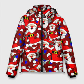 Мужская зимняя куртка 3D с принтом Ded Moroz в Кировске, верх — 100% полиэстер; подкладка — 100% полиэстер; утеплитель — 100% полиэстер | длина ниже бедра, свободный силуэт Оверсайз. Есть воротник-стойка, отстегивающийся капюшон и ветрозащитная планка. 

Боковые карманы с листочкой на кнопках и внутренний карман на молнии. | Тематика изображения на принте: 