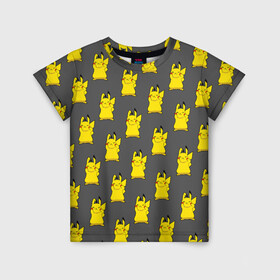Детская футболка 3D с принтом Пикачу эмодзи в Кировске, 100% гипоаллергенный полиэфир | прямой крой, круглый вырез горловины, длина до линии бедер, чуть спущенное плечо, ткань немного тянется | baby | cartoon | emoji | happy | kawaii | pika pika | pikachu | pokemon go | team | детям | зайчик | иви | кавайный | кролик | малыш | мордочка | мультяшный | персонажи аниме | пика пика | пикачу | покемоны | улыбка | ушки | щеки | эмоции | 