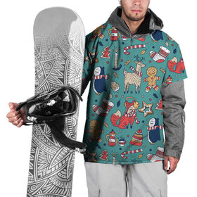 Накидка на куртку 3D с принтом Дух рождества в Кировске, 100% полиэстер |  | Тематика изображения на принте: 