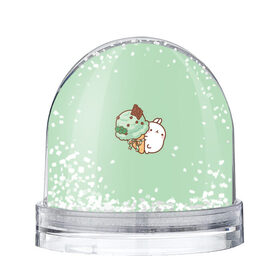 Снежный шар с принтом моланг с мороженкой в Кировске, Пластик | Изображение внутри шара печатается на глянцевой фотобумаге с двух сторон | еда | моланг | мороженое | сладости