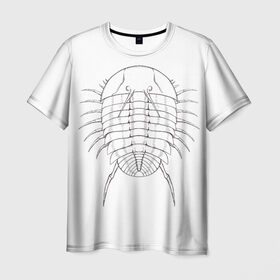 Мужская футболка 3D с принтом трилобит агрессивный в Кировске, 100% полиэфир | прямой крой, круглый вырез горловины, длина до линии бедер | агрессия | доисторические животные | жуткие животные | насекомые | палеонтология | трилобиты