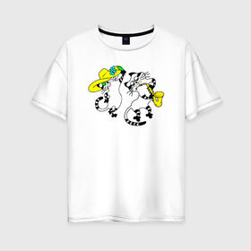 Женская футболка хлопок Oversize с принтом Для любимой в Кировске, 100% хлопок | свободный крой, круглый ворот, спущенный рукав, длина до линии бедер
 | cat | кот. кошка. котик. котенок | коты