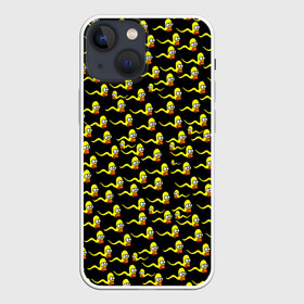 Чехол для iPhone 13 mini с принтом Гомер в Кировске,  |  | 2021 | бренд | гомер | из симпсонов | мем | мемы | новогодняя | паттерн | прикол | с новым годом | с симпсонами | семейка симпсон | симпсон | симпсоны | смешной гомер | спермотозоид