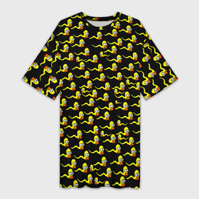 Платье-футболка 3D с принтом Гомер в Кировске,  |  | 2021 | бренд | гомер | из симпсонов | мем | мемы | новогодняя | паттерн | прикол | с новым годом | с симпсонами | семейка симпсон | симпсон | симпсоны | смешной гомер | спермотозоид