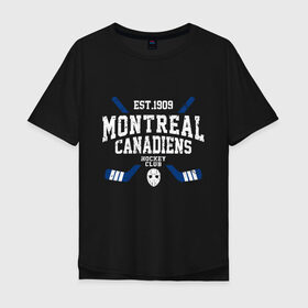 Мужская футболка хлопок Oversize с принтом Монреаль Канадиенс в Кировске, 100% хлопок | свободный крой, круглый ворот, “спинка” длиннее передней части | Тематика изображения на принте: canadiens | hockey | montreal | montreal canadiens | nhl | usa | канадиенс | монреаль | монреаль канадиенс | нхл | спорт | сша | хоккей | шайба