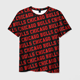 Мужская футболка 3D с принтом Чикаго Буллз в Кировске, 100% полиэфир | прямой крой, круглый вырез горловины, длина до линии бедер | 