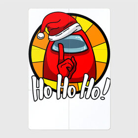 Магнитный плакат 2Х3 с принтом Хо-хо-хо among us в Кировске, Полимерный материал с магнитным слоем | 6 деталей размером 9*9 см | Тематика изображения на принте: деде мороз | игра | логотип | новый год | санта
