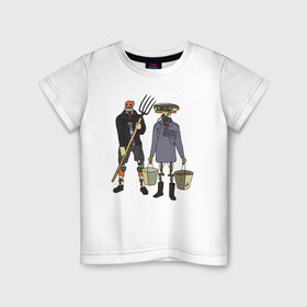 Детская футболка хлопок с принтом Русская кибердеревня в Кировске, 100% хлопок | круглый вырез горловины, полуприлегающий силуэт, длина до линии бедер | 