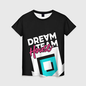 Женская футболка 3D с принтом House в Кировске, 100% полиэфир ( синтетическое хлопкоподобное полотно) | прямой крой, круглый вырез горловины, длина до линии бедер | blogger | bloggers | dream team | dream team house | dreamteam | dth | tik tok | tik tok house | блогер | блогеры | тик ток | тиктокеры