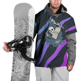 Накидка на куртку 3D с принтом Skate or die в Кировске, 100% полиэстер |  | skate | style | дизайнерское | для скейтеров | коса | скейт | скейтерское | скелет | стильное | хипстерское | череп | черепа