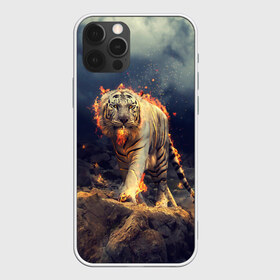 Чехол для iPhone 12 Pro Max с принтом Тигр в огне в Кировске, Силикон |  | cat | kitten | kitty | lion | pet | tiger | арт | взгляд | животные | кот | котёнок | коты | котятки | котятушки | кошечки | кошка | кошки | лев | мордочка | тигр