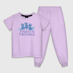 Детская пижама хлопок с принтом Threes Trouble в Кировске, 100% хлопок |  брюки и футболка прямого кроя, без карманов, на брюках мягкая резинка на поясе и по низу штанин
 | brave | merida | pixar | vdzabma | мерида | пиксар | храбрая | храбрая сердцем