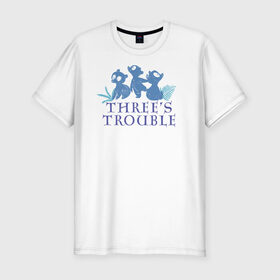 Мужская футболка хлопок Slim с принтом Threes Trouble в Кировске, 92% хлопок, 8% лайкра | приталенный силуэт, круглый вырез ворота, длина до линии бедра, короткий рукав | brave | merida | pixar | vdzabma | мерида | пиксар | храбрая | храбрая сердцем