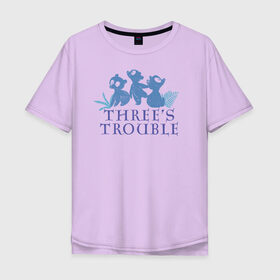 Мужская футболка хлопок Oversize с принтом Threes Trouble в Кировске, 100% хлопок | свободный крой, круглый ворот, “спинка” длиннее передней части | brave | merida | pixar | vdzabma | мерида | пиксар | храбрая | храбрая сердцем