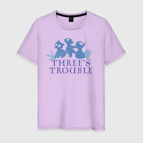 Мужская футболка хлопок с принтом Threes Trouble в Кировске, 100% хлопок | прямой крой, круглый вырез горловины, длина до линии бедер, слегка спущенное плечо. | brave | merida | pixar | vdzabma | мерида | пиксар | храбрая | храбрая сердцем