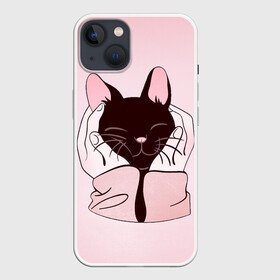 Чехол для iPhone 13 с принтом Любовь в Кировске,  |  | cat | cats | heart | i | love | night | sleep | вечер | жарко | зима | кот | котенок | котик | котэ | котяра | котята | кошка | люблю | любовь | нежное | нежный | ночь | сердечко | сердце | сон | спать | тепло | холод | холодно | я