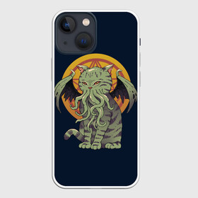 Чехол для iPhone 13 mini с принтом Cathulhu в Кировске,  |  | cat | cathulhu | cats | cthulhu | ocean | sea | бездна | котенок | котэ | котяра | котята | кошка | ктулху | море | океан