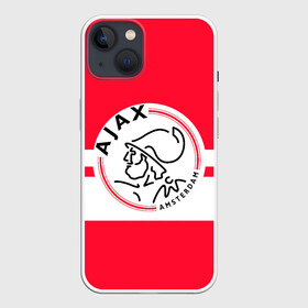 Чехол для iPhone 13 с принтом AJAX AMSTERDAM в Кировске,  |  | ajax | amsterdam | football | holland | red | sport | team | white | амстердам | аякс | гол | голландия | красный | логотип | мяч | нидерланды | полосы | спорт | футбол