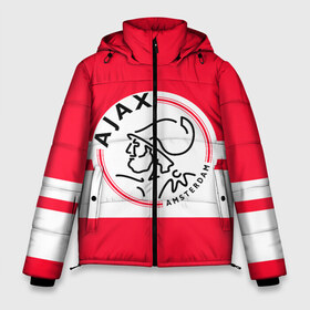 Мужская зимняя куртка 3D с принтом AJAX AMSTERDAM в Кировске, верх — 100% полиэстер; подкладка — 100% полиэстер; утеплитель — 100% полиэстер | длина ниже бедра, свободный силуэт Оверсайз. Есть воротник-стойка, отстегивающийся капюшон и ветрозащитная планка. 

Боковые карманы с листочкой на кнопках и внутренний карман на молнии. | ajax | amsterdam | football | holland | red | sport | team | white | амстердам | аякс | гол | голландия | красный | логотип | мяч | нидерланды | полосы | спорт | футбол
