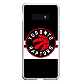 Чехол для Samsung S10E с принтом TORONTO RAPTORS в Кировске, Силикон | Область печати: задняя сторона чехла, без боковых панелей | Тематика изображения на принте: basketball | canada | logo | nba | raptors | sport | team | toronto | usa | баскетбол | канада | логотип | мяч | нба | полосы | рэпторс | спорт | сша | торонто | черный