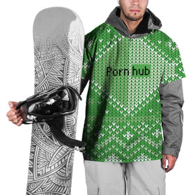Накидка на куртку 3D с принтом PornHub в Кировске, 100% полиэстер |  | cool | fashion | green | hype | pattern | rdmerryhab | зеленый | круто | мода | узор | хайп