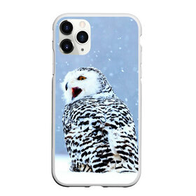Чехол для iPhone 11 Pro Max матовый с принтом Зимняя птица в Кировске, Силикон |  | Тематика изображения на принте: животные | звери | зима | зимний | зимняя | лес | природа | птица | сова