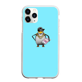 Чехол для iPhone 11 Pro Max матовый с принтом Гангста пингвин в Кировске, Силикон |  | 