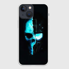 Чехол для iPhone 13 mini с принтом Череп Робот в Кировске,  |  | braincase | brainpan | cranium | deaths head | pericranium | scalp | skull | голова | граффити | кислота | скейт | скейтер | стена | череп