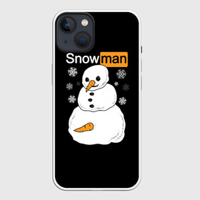 Чехол для iPhone 13 с принтом Снеговик в Кировске,  |  | 2021 | brazzers | christmas | happy new year | marry christmas | marry x mas | new year | snow | snowman | winter | бразерс | браззерс | новогодний | новогодний свитер | новый год | пошлый | праздничный | снег | сне