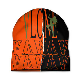 Шапка 3D с принтом V lone orange dark logo в Кировске, 100% полиэстер | универсальный размер, печать по всей поверхности изделия | fashion | lone | orange | rap | top | v lone | аниме