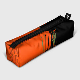 Пенал 3D с принтом V lone orange dark logo в Кировске, 100% полиэстер | плотная ткань, застежка на молнии | fashion | lone | orange | rap | top | v lone | аниме
