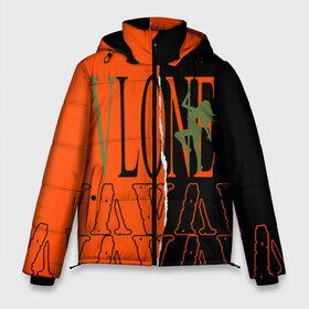 Мужская зимняя куртка 3D с принтом V lone orange dark logo в Кировске, верх — 100% полиэстер; подкладка — 100% полиэстер; утеплитель — 100% полиэстер | длина ниже бедра, свободный силуэт Оверсайз. Есть воротник-стойка, отстегивающийся капюшон и ветрозащитная планка. 

Боковые карманы с листочкой на кнопках и внутренний карман на молнии. | Тематика изображения на принте: fashion | lone | orange | rap | top | v lone | аниме