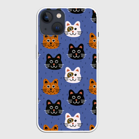 Чехол для iPhone 13 с принтом Котики в Кировске,  |  | cat | арткот | кот | котики.кошки | коты арт | паттерн кот