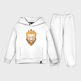 Детский костюм хлопок Oversize с принтом Львица в Кировске,  |  | horoscope | king | leo | lion | астрология | гороскоп | знак зодиака | императрица | июль | королева | корона | лев | львица | месяц рождения | подарок для львицы | царица