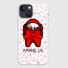 Чехол для iPhone 13 mini с принтом AMONG US   СЕРДЕЧКО в Кировске,  |  | among | among us | amongus | crewmate | game | games | imposter | impostor | logo | monster | sabotage | shhh | амонг | амонг ас | амонгас | игра | игры | импостер | космос | крюмейт | лого | логотип | логотипы | монстр | саботаж | символ | сим