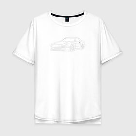 Мужская футболка хлопок Oversize с принтом Nissan 180sx в Кировске, 100% хлопок | свободный крой, круглый ворот, “спинка” длиннее передней части | Тематика изображения на принте: 